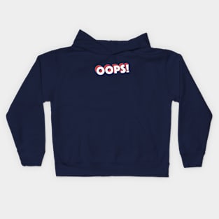 Retro Oops! Word Art with Stripes Kids Hoodie